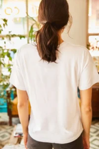 Olalook Women White Cactus Printed T-shirt - Image 4