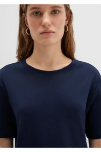 Mavi Navy Blue Basic T-Shirt Semi Slim Fit / Semi Slim Fit -86623 - Image 5