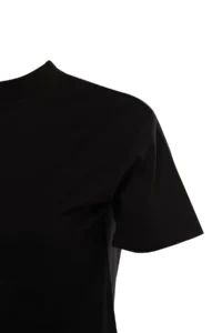 TRENDYOLMİLLA Black 100% Cotton Basic Regular/Normal Pattern Dog collar Knitting T-Shirt - Image 14