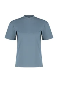 TRENDYOLMİLLA Dark Gray 100% Cotton Basic Regular/Normal Pattern Dog collar Knitting T-Shirt - Image 7