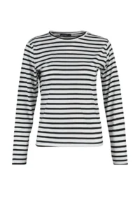 TRENDYOLMİLLA White Striped Basic Knitting T-Shirt - Image 6