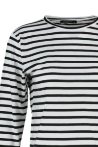 TRENDYOLMİLLA White Striped Basic Knitting T-Shirt - Image 7