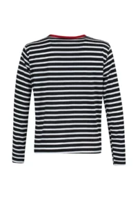 TRENDYOLMİLLA Black Striped relaxed Pattern Basic Crew Neck Colorful Ribbed Knitting T-Shirt - Image 5