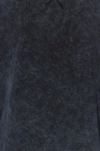 TRENDYOLMİLLA Anthracite Thick Cotton Aged Effect Relaxed Pattern Crew Neck Knitting T-Shirt - Image 5