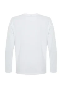 TRENDYOLMİLLA White 100% Thick Cotton Basic Crew Neck Oversized/Wide Pattern Knitting T-Shirt - Image 11