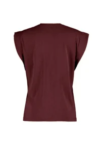 TRENDYOLMİLLA Burgundy 100% Cotton Wadding Look Basic Crew Neck Knitting T-Shirt - Image 7