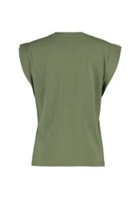TRENDYOLMİLLA Khaki 100% Cotton Wadding Look Basic Crew Neck Knitting T-Shirt - Image 8
