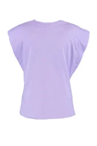 TRENDYOLMİLLA Lilac 100% Cotton Wadding Look Basic Crew Neck Knitting T-Shirt - Image 8
