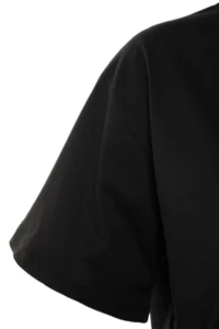 TRENDYOLMİLLA Black 100% Cotton Crew Neck Oversized/Wide Pattern Knitting T-Shirt - Image 14