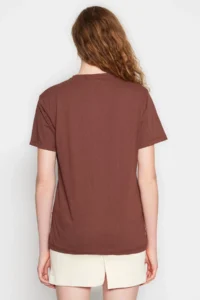 TRENDYOLMİLLA Brown 100% Cotton Crew Neck Oversized/Geniş Pattern Knitting T-Shirt - Image 12