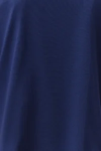 TRENDYOLMİLLA Navy Blue 100% Cotton Crew Neck Oversized/Wide Pattern Knitting T-Shirt - Image 4
