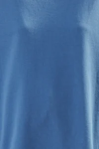 TRENDYOLMİLLA Indigo 100% Cotton Oversized/Wide Pattern Boat Neck Knitting T-Shirt - Image 4