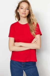 TRENDYOLMİLLA Rejection-Rejection Striped 2 Sets Package Basic Crew Neck Knitting T-Shirt - Image 4