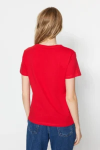 TRENDYOLMİLLA Rejection-Rejection Striped 2 Sets Package Basic Crew Neck Knitting T-Shirt - Image 8