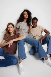 TRENDYOLMİLLA Brown-Beige-Khaki Striped 3 Sets Package Basic Crew Neck Knitting T-Shirt