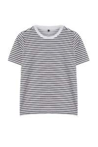 TRENDYOLMİLLA Black Striped Basic Crew Neck Short Sleeve Regular Pattern Knitting T-Shirt - Image 6