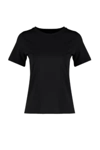 TRENDYOLMİLLA Black 100% Cotton Basic Crew Neck Knitting T-Shirt - Image 10