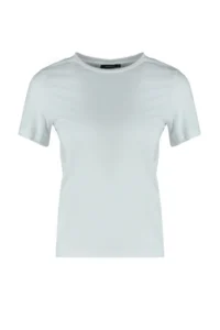 TRENDYOLMİLLA White 100% Cotton Regular/Normal Pattern Short Sleeve Basic Crew Neck Knitting T-Shirt - Image 6