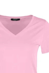 TRENDYOLMİLLA Pink-Mint 100% Cotton 2 Sets Package Basic V-neck Knitting T-Shirt - Image 12
