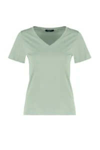 TRENDYOLMİLLA Pink-Mint 100% Cotton 2 Sets Package Basic V-neck Knitting T-Shirt - Image 13