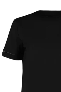 TRENDYOLMİLLA Black 100% Cotton Embroidered Detailed Basic Crew Neck Knitting T-Shirt - Image 7