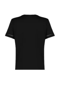 TRENDYOLMİLLA Black 100% Cotton Embroidered Detailed Basic Crew Neck Knitting T-Shirt - Image 8