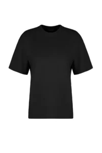 TRENDYOLMİLLA Black 100% Thick Cotton Oversized/Wide Pattern Crew Neck Knitting T-Shirt - Image 19