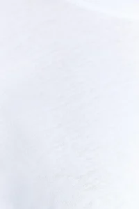TRENDYOLMİLLA White 100% Thick Cotton Oversized/Wide Pattern Crew Neck Knitting T-Shirt - Image 10