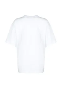 TRENDYOLMİLLA White 100% Thick Cotton Oversized/Wide Pattern Crew Neck Knitting T-Shirt - Image 13