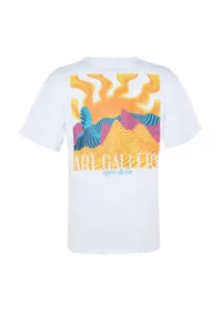TRENDYOLMİLLA White 100% Cotton Front and Back Printed Boyfriend Fit Crew Neck Knitting T-Shirt - Image 14