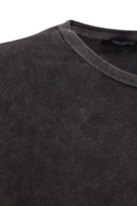 TRENDYOLMİLLA Anthracite 100% Thick Cotton Faded Effect Boyfriend/Wide Pattern Knitting T-Shirt - Image 7