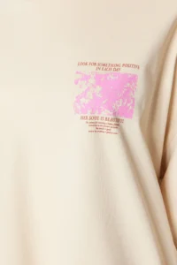 TRENDYOLMİLLA Stone 100% Thick Cotton Front and Back Printed Oversized/Wide Pattern Knitting T-Shirt - Image 11