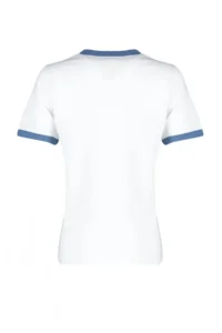 TRENDYOLMİLLA Ecru 100% Cotton Embroidered Contrast Piping Detailed Knitting T-Shirt - Image 8