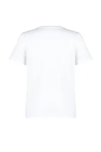 TRENDYOLMİLLA White 100% Cotton Star Printed Regular/Normal Pattern Crew Neck Knitting T-Shirt - Image 8