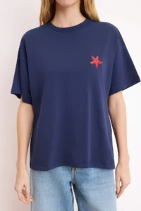TRENDYOLMİLLA Navy Blue Knitting T-Shirt - Image 3