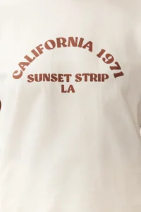 TRENDYOLMİLLA Stone 100% Cotton Slogan Printed Contrast Piping Detailed Knitting T-Shirt - Image 5
