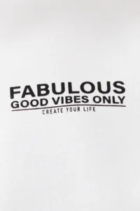 TRENDYOLMİLLA Ecru 100% Cotton Back and Front Printed Oversized/Wide Cut Knitting T-Shirt - Image 4