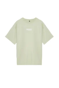 TRENDYOLMİLLA Mint 100% Cotton Back and Front Printed Oversized/Wide Cut Knitting T-Shirt - Image 7