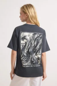 TRENDYOLMİLLA Anthracite Knitting T-Shirt - Image 4