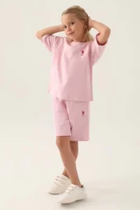 US Polo Assn. Girl Waitress Bermuda Set - Blue