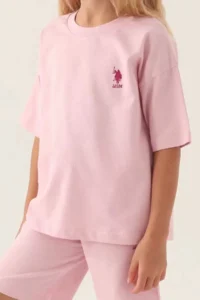 US Polo Assn. Girl Waitress Bermuda Set - Blue - Image 4