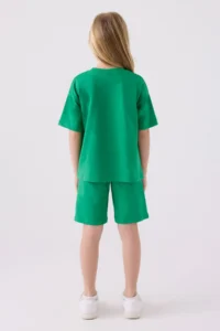 US Polo Assn. U.s. Polo Shirt Assn Girls' Green Bermuda Set - Image 5