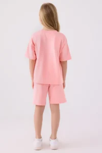 US Polo Assn. U.s. Polo Shirt Assn Girls' Salmon Bermuda Set - Image 5