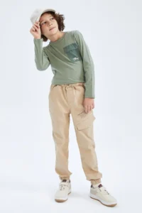 DeFacto Boys' Crew Neck Long Sleeve T-Shirt - Image 2