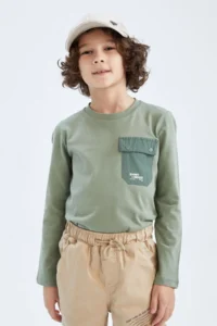 DeFacto Boys' Crew Neck Long Sleeve T-Shirt - Image 3