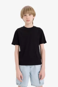 DeFacto Boy's Crew Neck Basic Short Sleeve T-Shirt - Image 3