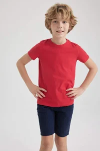 DeFacto Boy's Crew Neck Basic Short Sleeve T-Shirt - Image 3