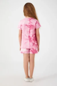 US Polo Assn. Base. Polo Assn Pink Font Detail Light White Girls Shorts Set - Image 5
