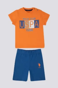 US Polo Assn. Resort Orange Baby Tshirt Set