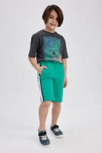 DeFacto Boy's Oversize Fit Crew Neck Gradient Printed Short Sleeve T-Shirt - Image 5